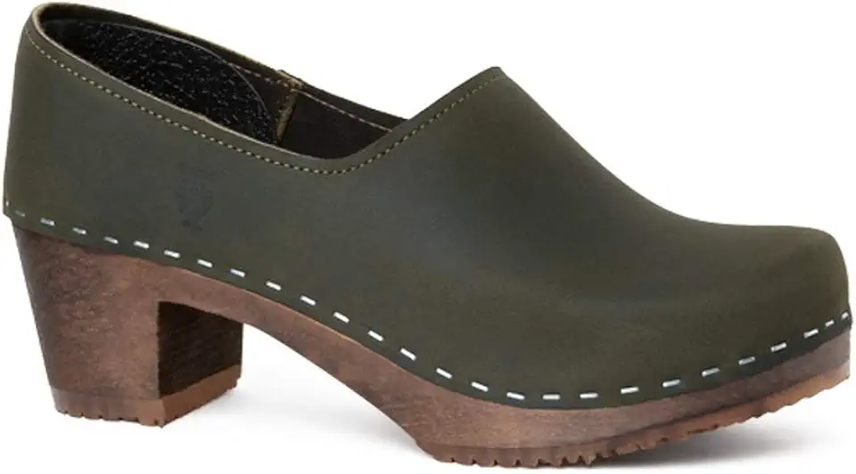 Swedish High Heel Wooden Clogs for Women | Bridget
