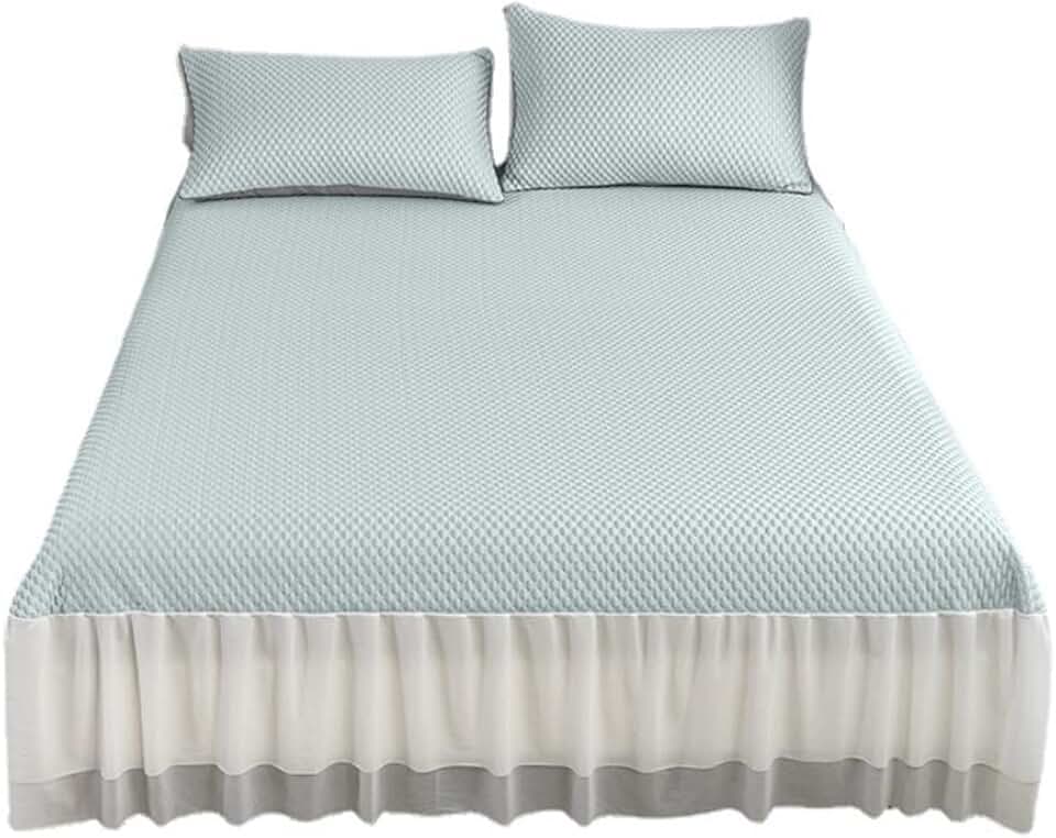 Cool Feeling Ice Bean Ice Silk Mat Ice Silk Mat Machine Washable Folding Air Conditioning Soft Mat Three-Piece Set(150 * 200CM)