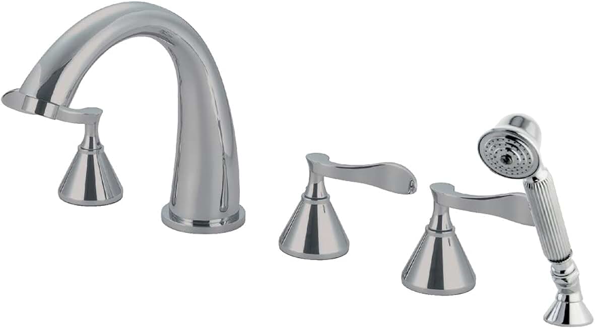 Kingston Brass KS23615CFL Century Roman Tub Faucet, Polished Chrome