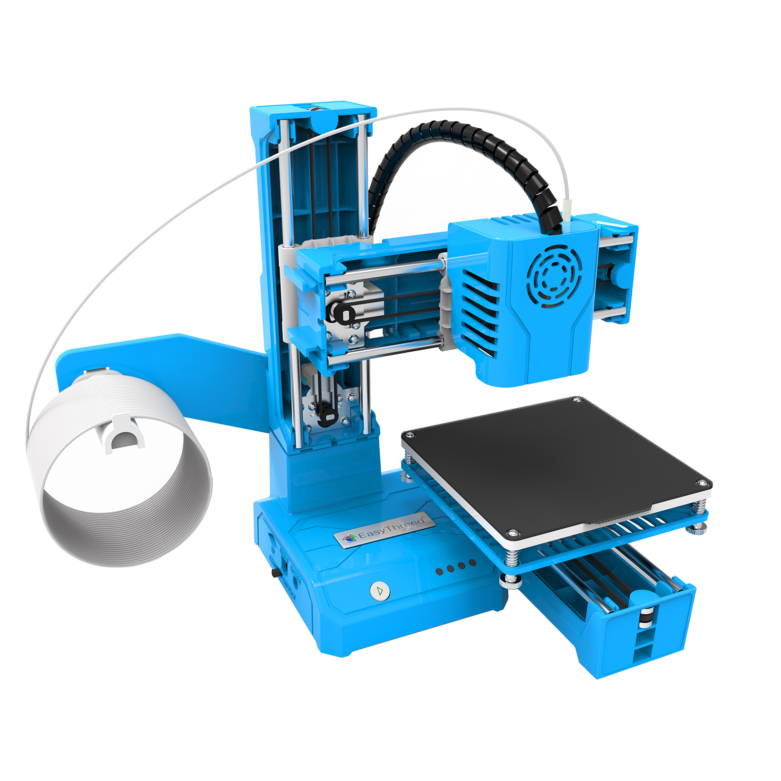 EasyThreed 3D Printer Mini Desktop Printing Machine for Kids 100x100x100mm Print Size Removable Platform One-Key Printing with TF Card PLA Sample Filament for Beginners Household Education