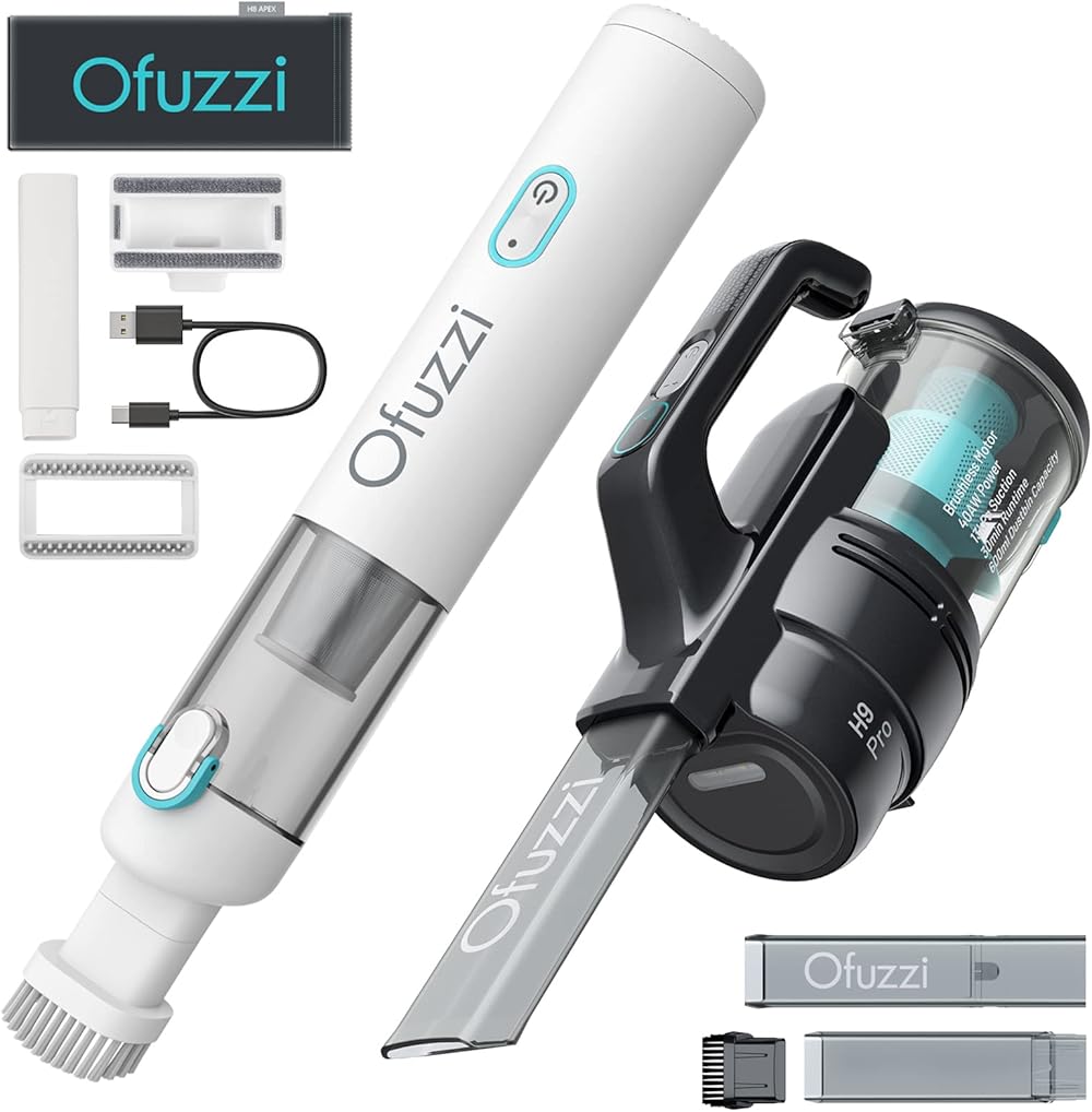 Ofuzzi Slim H8 Apex Cordless Handheld Vacuum Cleaner & H9 Pro Handheld Vacuum