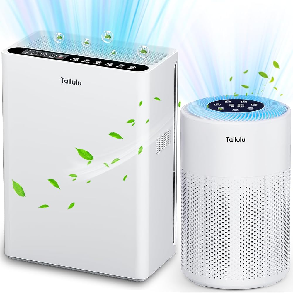 Air Purifiers for Home Large Room up to 1740ft², CADR 400m³/h+, H13 HEPA Air Filter for Pets Hair, Pollen, Dander, Smoke, Smell, Sleep Mode, Auto Mode, Quiet Air Cleaner for Living Room, Bedroom, etc.