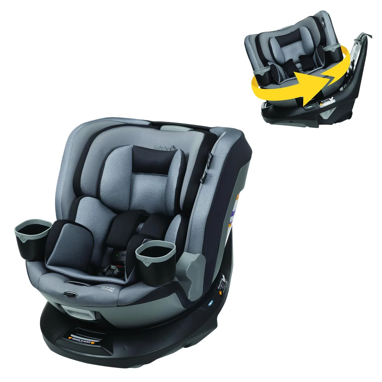 Safety 1st Turn and Go 360 DLX Rotating All-in-One Convertible  Car Seat, High Street,