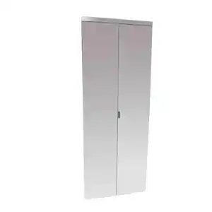 Impact Plus Beveled Edge Mirror Solid Core Chrome MDF Interior Closet Bi-fold Door