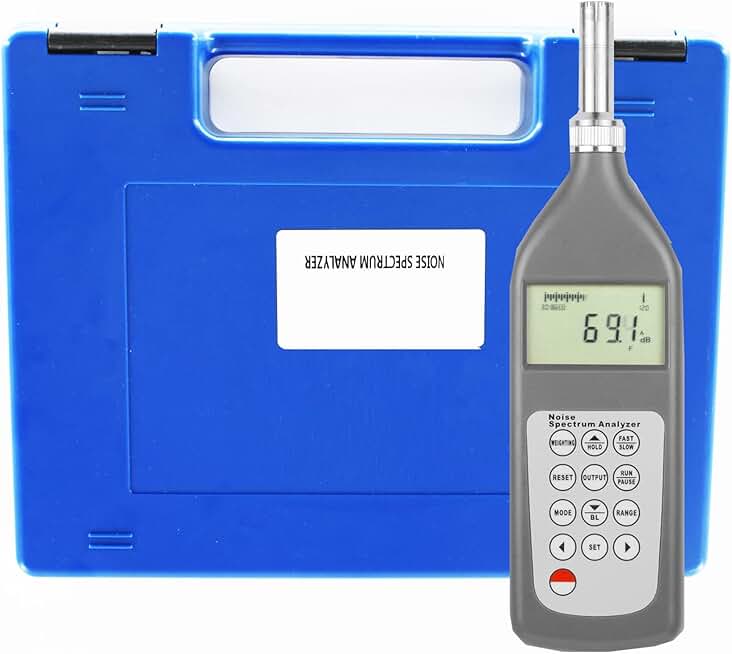 Noise Spectrum Analyzer Integrated Sound Level Tester Audio Decibel Noise Level Meter Tester Measurement for Measuring Accumulated Percentile Sound Level 1/1 Octave Filter 1/3 Octave Filter Etc