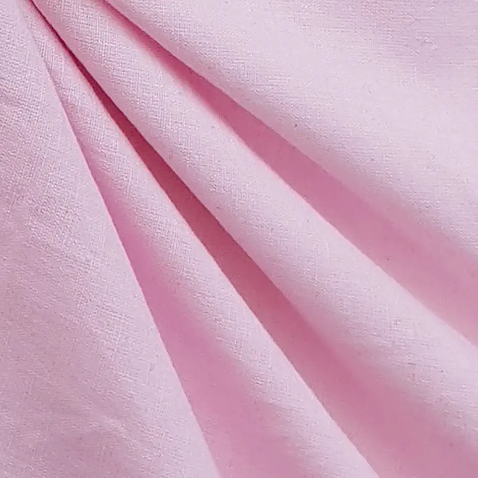 Soft Pink Cotton Linen Fabric by The Yard, 42 inches or 107 cm Width, 10 Continuous Yards Pink Cotton Fabric, Cotton Linen Apparel Clothes Fabric, Upholstery Curtain Fabric