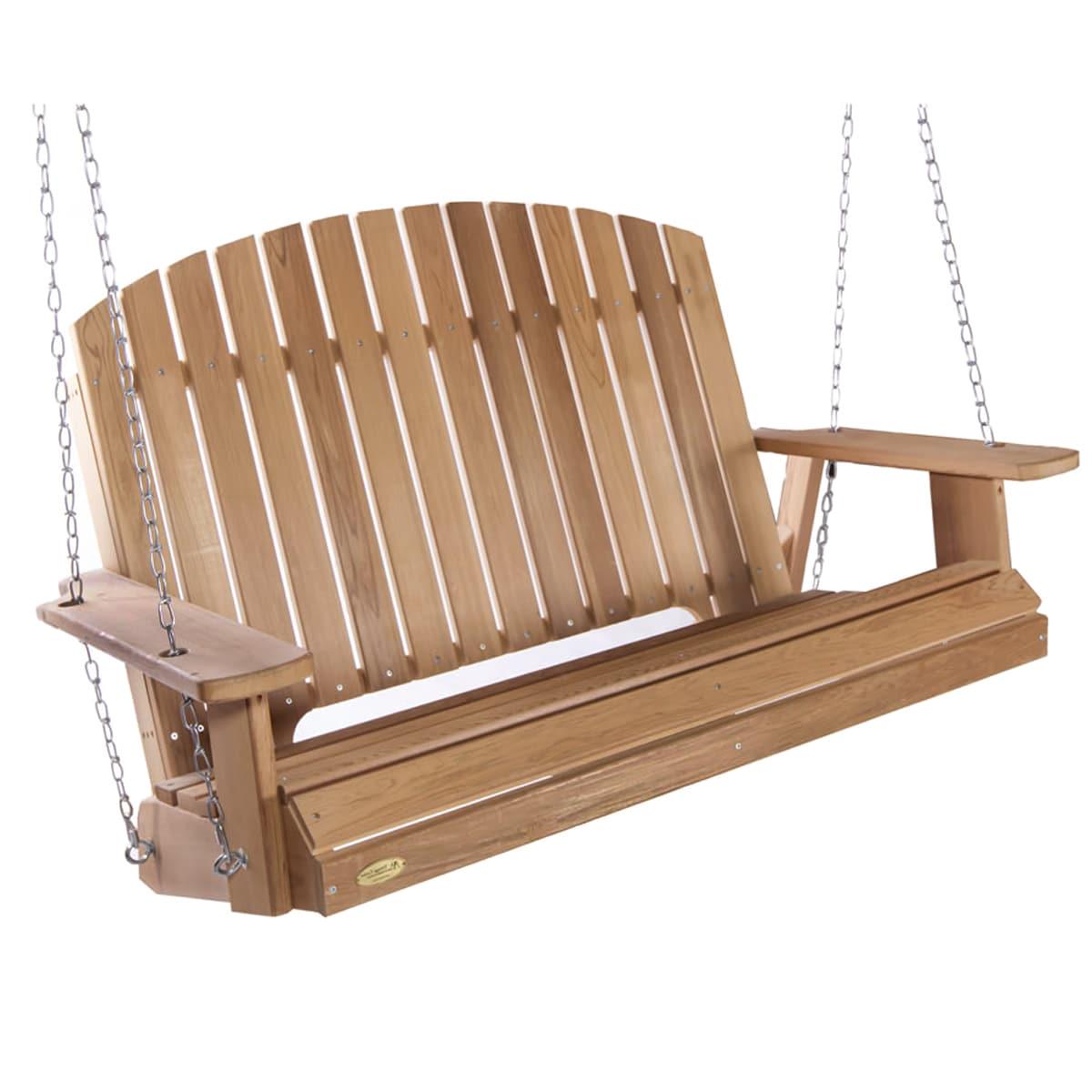 All Things Cedar 2-person Natural Cedar Wood Outdoor Swing