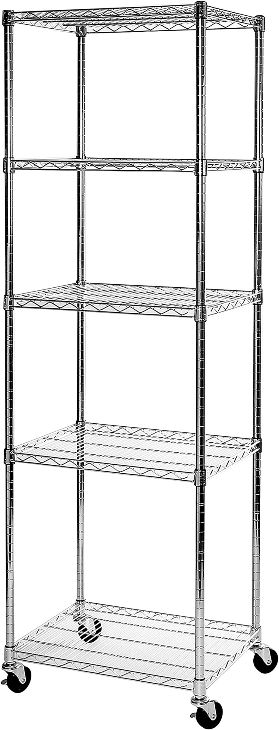 UltraDurable Heavy Duty NSF Solid Steel Wire Rack Storage Unit Organizer for Garage, Warehouse, Office, Restaurant, Classroom, Kitchen, 5-Tier Shelving, 24