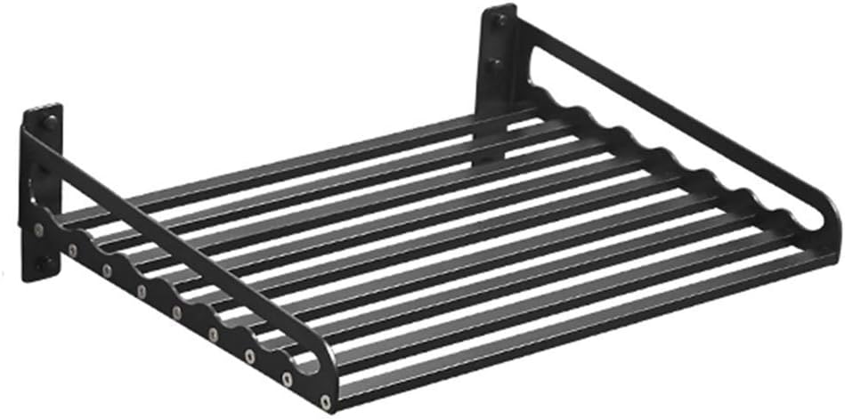 Wall Shelf Black Space Aluminum Microwave Oven Shelf Wall Hanging Kitchen Rack Oven Rack Storage Storage Pot Rack Bracket (Size : 40x34x15cm)