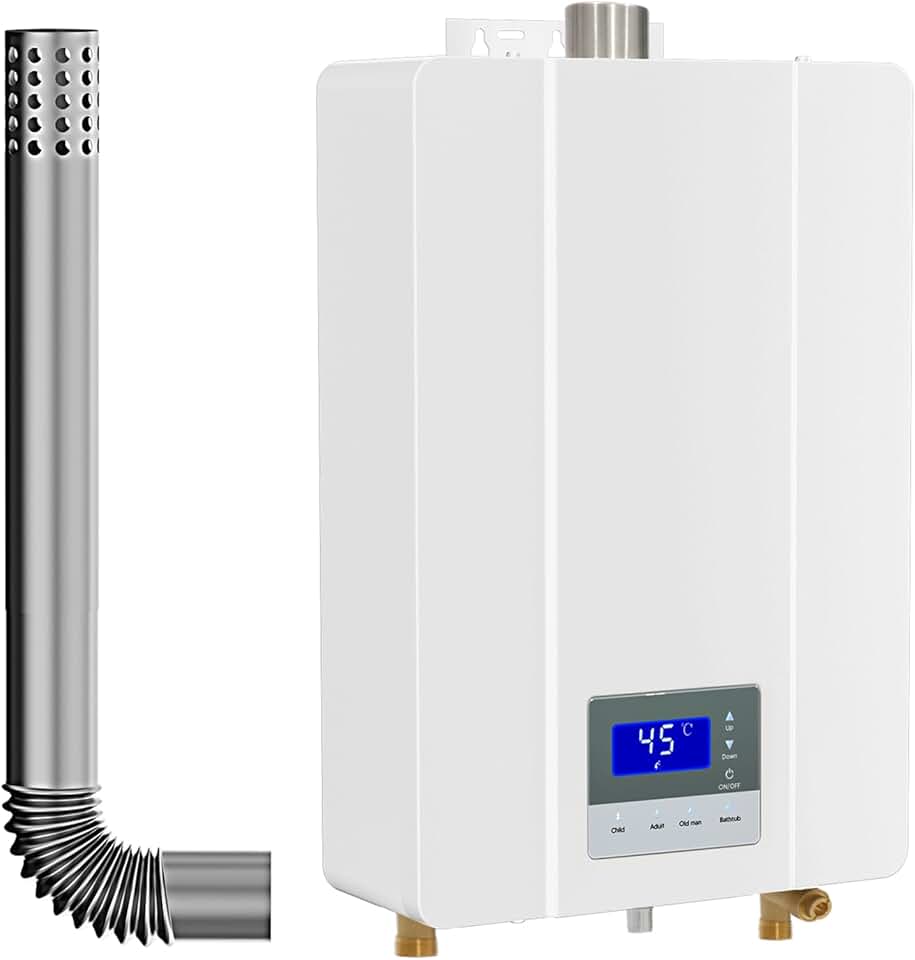 Tankless Water Heater Propane,5.26 GPM 20L Indoor,High Efficiency Constant Propane Tankless Water Heater,Quickly On Demand Tankless Water Heater Gas,Multi-Protection