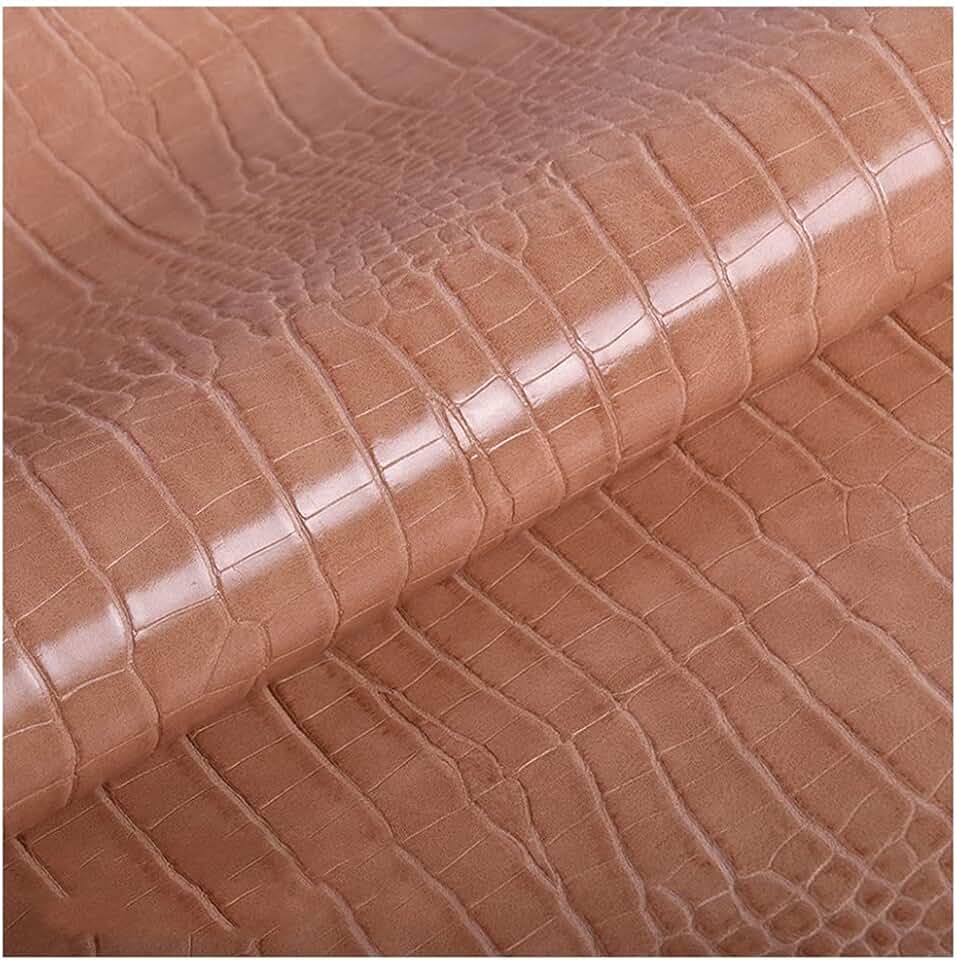 Faux Leather Fabric 54 Inch Wide Faux Leather Fabric 138x100cm,Leatherette Soft Feel Material,Upholstery Textured Material,Sold by The Metre (Color : Olive Brown, Size : 1.38X9m)