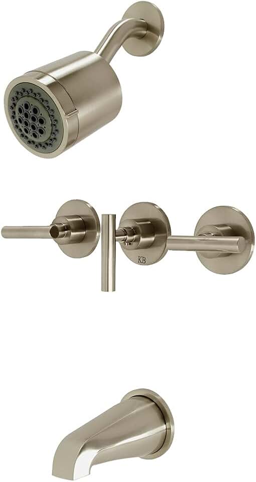 Kingston Brass KBX8138CML Manhattan Tub and Shower Faucet, Brushed Nickel