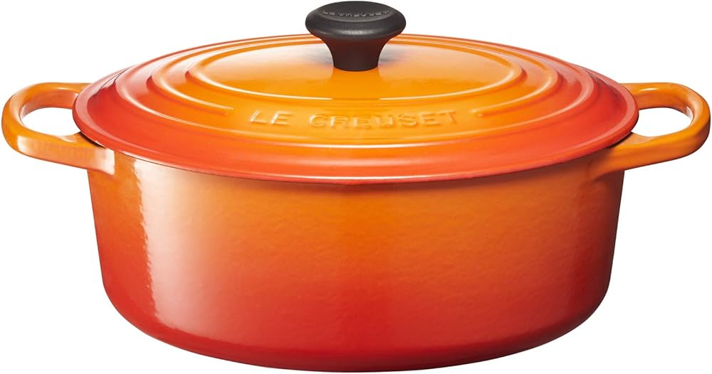 Le Creuset Enameled Cast Iron Signature Oval Dutch Oven, 3.5 qt., Flame
