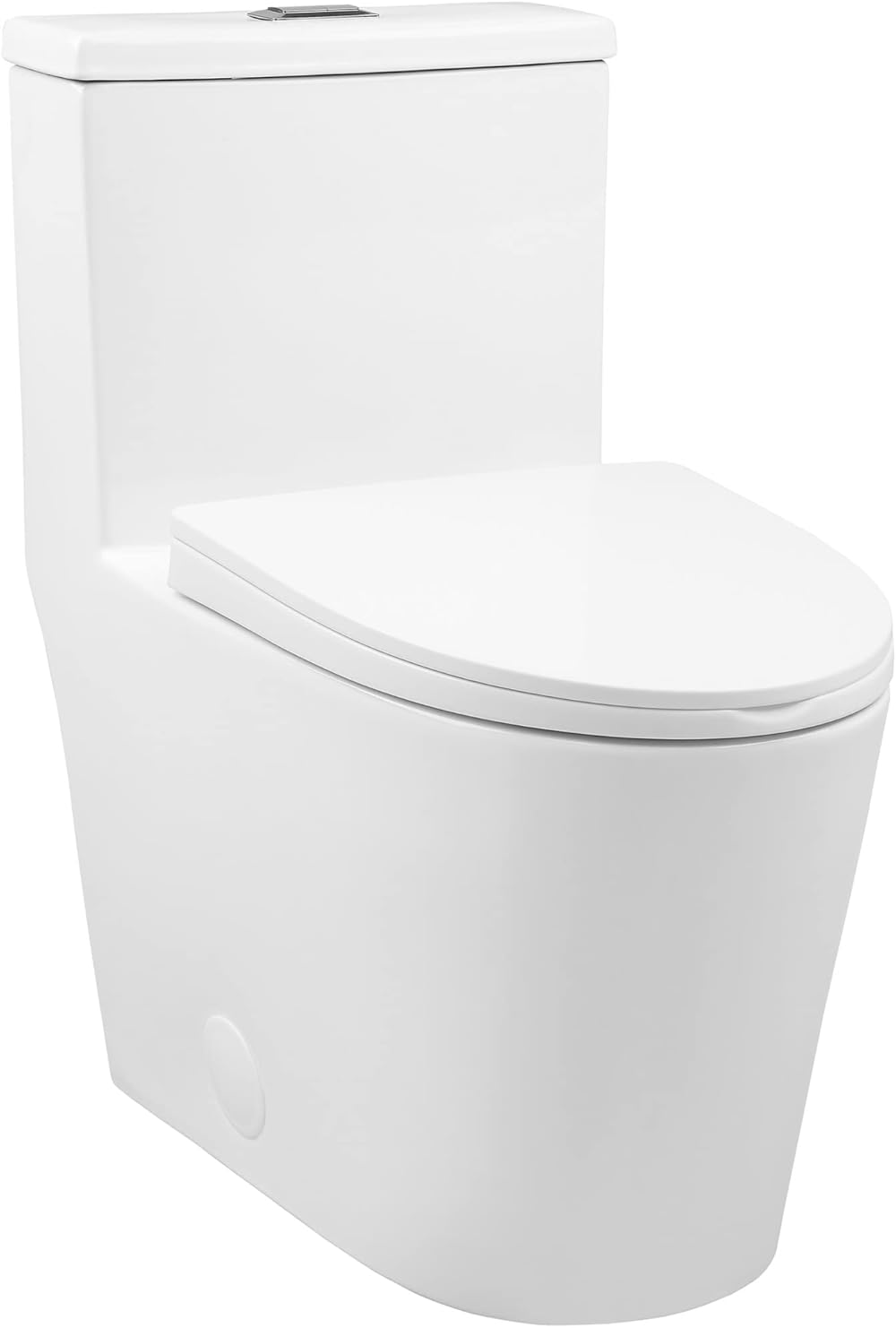 Swiss Madison Dreux One Piece Toilet, Modern Toilets For Bathrooms, ADA Toilet, Elongated Dual Flush with 0.95/1.26 GPF, Glossy White