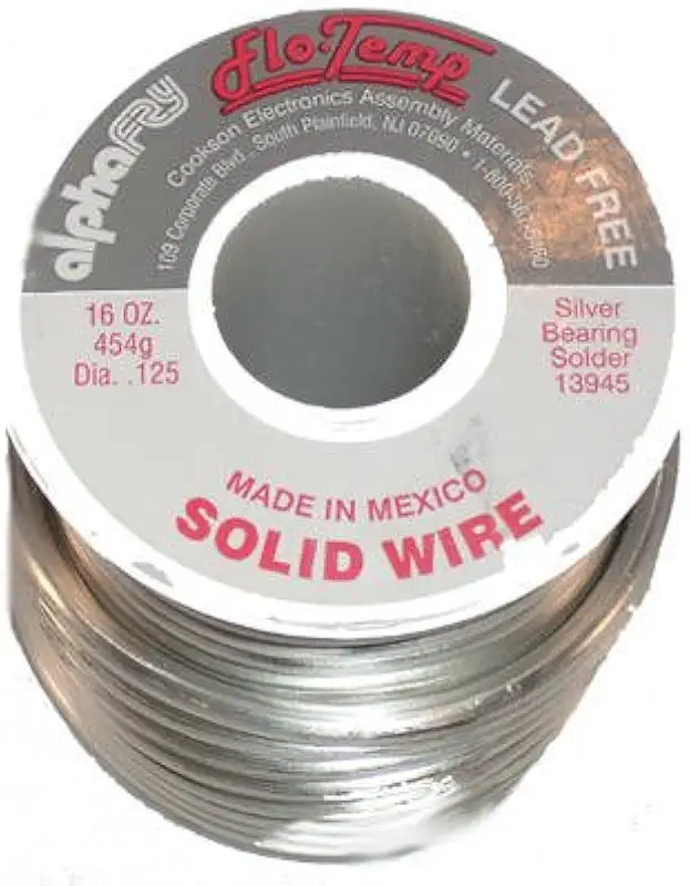 Alpha Fry 16 oz. Lead-Free Solid Wire Solder 0.125 in. Dia. Silver-Bearing Alloy 1 pc.