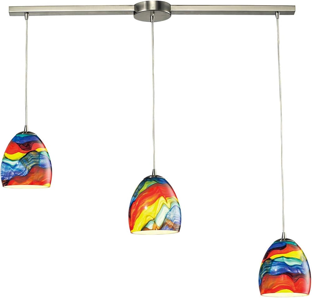 Elk Lighting 31445/3L-RB Colorwave Collection 3 Light Chandelier, 36