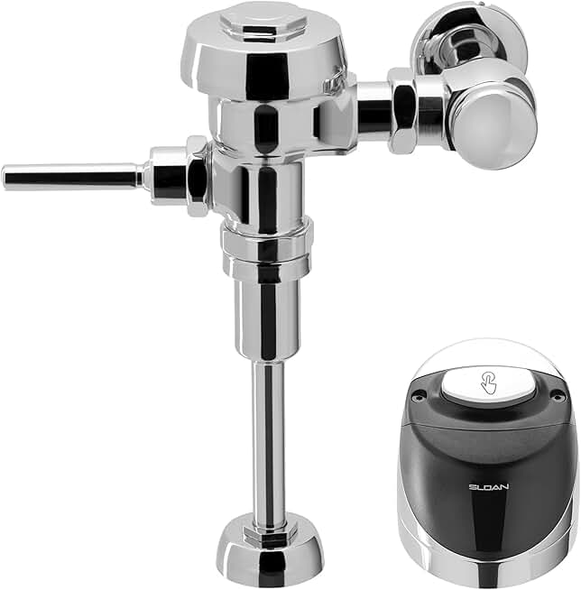 Sloan Royal 186 Urinal Flushometer, 3012636 & Sloan G2 RESS-U Retrofit, 3325402 Bundle - Fixture Connection Top Spud, 1.0 GPF Manual Flush Valve, Exposed Top Mount Sensor, 6 Year Battery Life