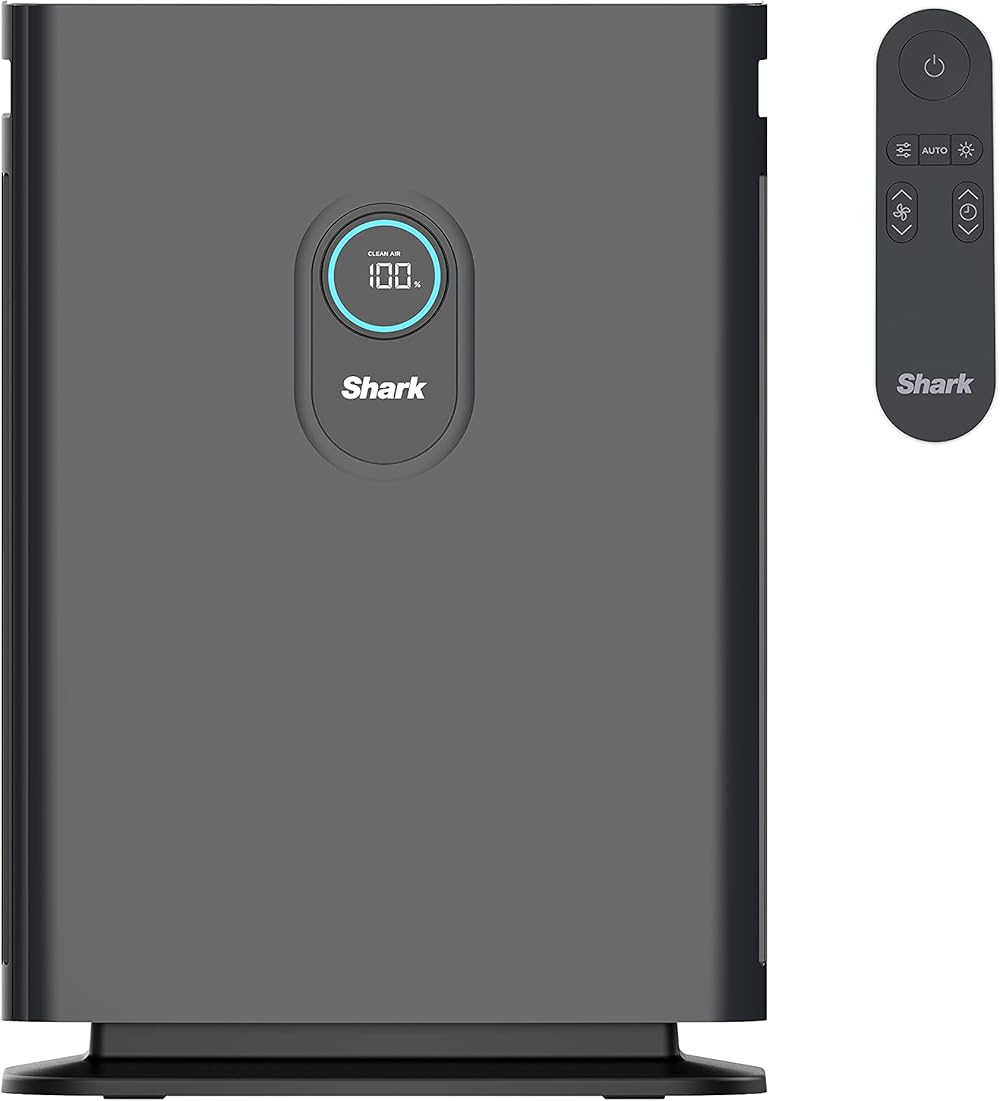 Shark 4 Fan Air Purifier for Home, Office, and Bedroom with HEPA Filter, Covers Up To 1000 Sq Ft,Removes Odors, Dust, Allergens, and Pollutants, HE402