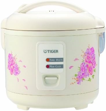 Tiger JAZ-A18U-FH 10-Cup (Uncooked) Rice Cooker and Warmer with Steam Basket, Floral White