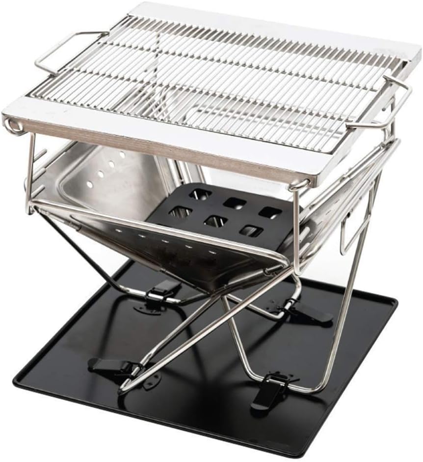 Barbecue Grill Portable BBQ Charcoal Grill Smoker Grill for Outdoor Cooking Camping Hiking Picnics