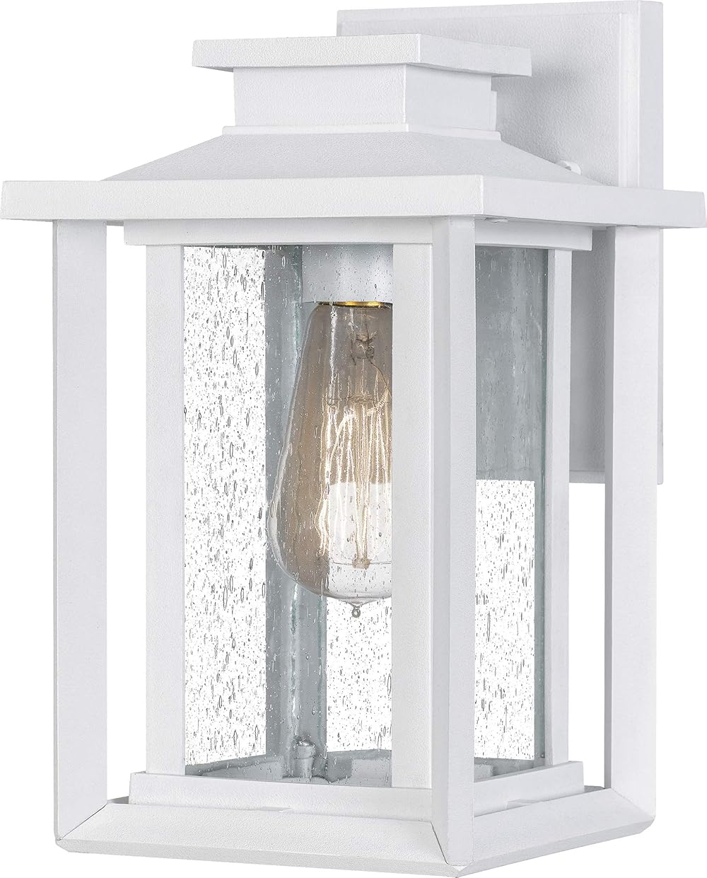 Coastal Armour WKF8407W Wakefield Transitional Clear Seedy Glass Small Outdoor Wall Lantern, 1-Light 100 Watt, 11