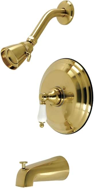 Kingston Brass KB3637PL Restoration Tub and Shower Faucet, Brushed Nickel