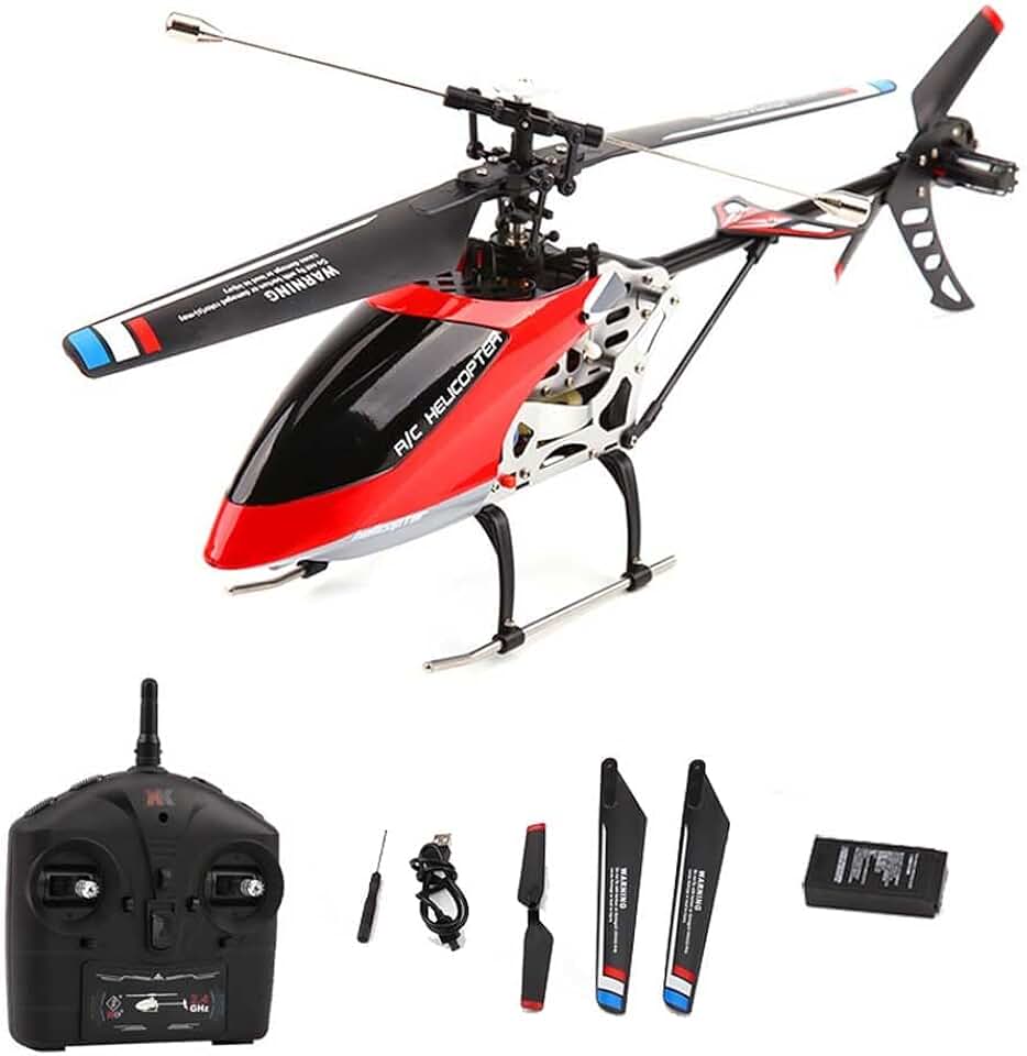 Remote Control Helicopters, 4CH RC Helicopter with Altitude Hold for Adults Kids Beginners, 2.4GHz Aircraft Indoor Flying Toy with Gryo, One Key Take Off/Landing