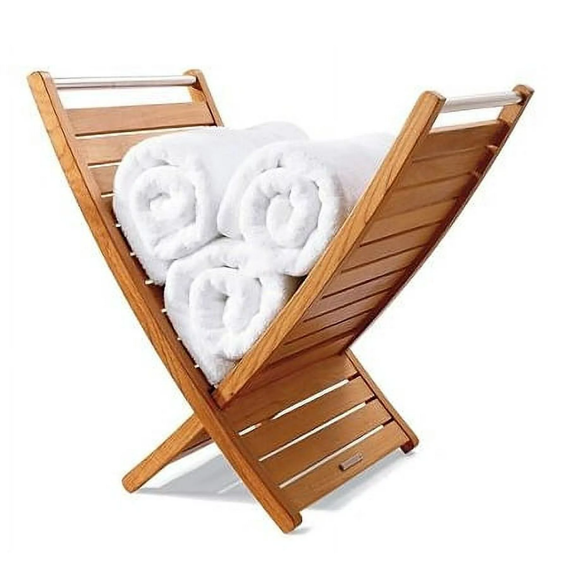 WholesaleTeak Outdoor Patio Grade-A Teak Wood Bath Shower Spa Room Towel Holder #WMAXTH