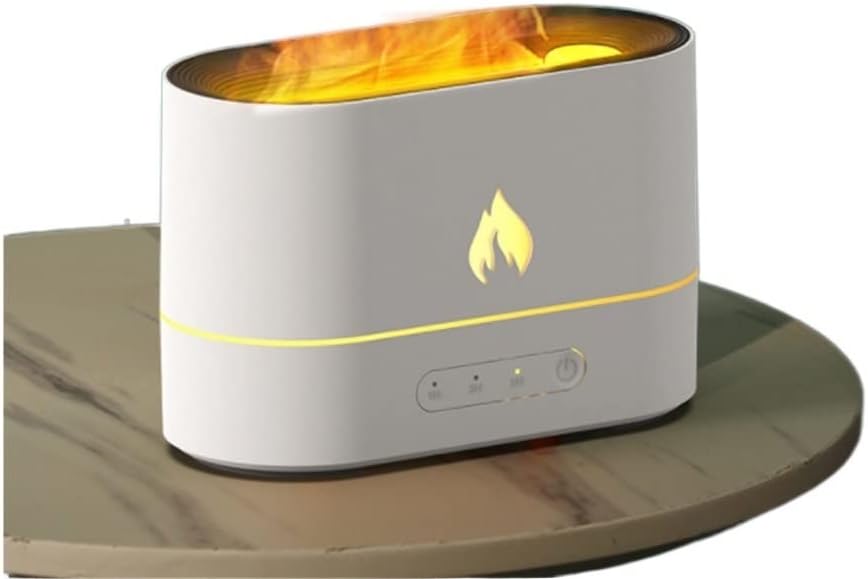 Flame Aroma Diffuser Air Humidifier Ultrasonic Cool Mist Maker Fogger LED Essential Oil Jellyfish Difusor Fragrance Home (Color : OneColor, Size : 178x80x108mm)