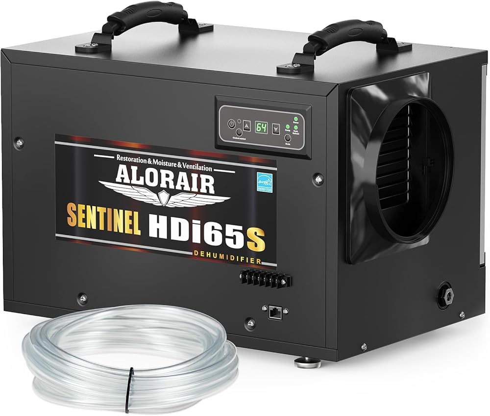 ALORAIR 120 PPD Commercial Dehumidifiers with Pump and Hose, Crawl Space Basement Dehumidifier, Industry Water Damage Unit, Compact, Portable, Auto Defrost, Memory Starting, 5 Years Limited Warranty