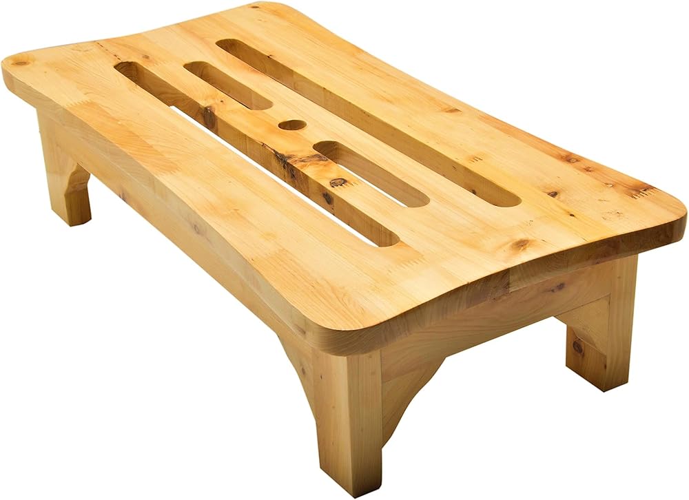 ALFI brand AB4408 24-Inch Solid Wood Stepping Stool for Easy Access