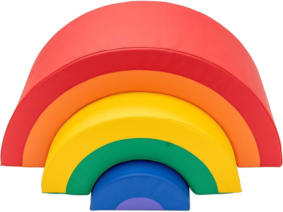 Children's Factory Rainbow Arch Climber Toddler Indoor Playset, Climbing Soft Play Equipment for Preschool, Daycare