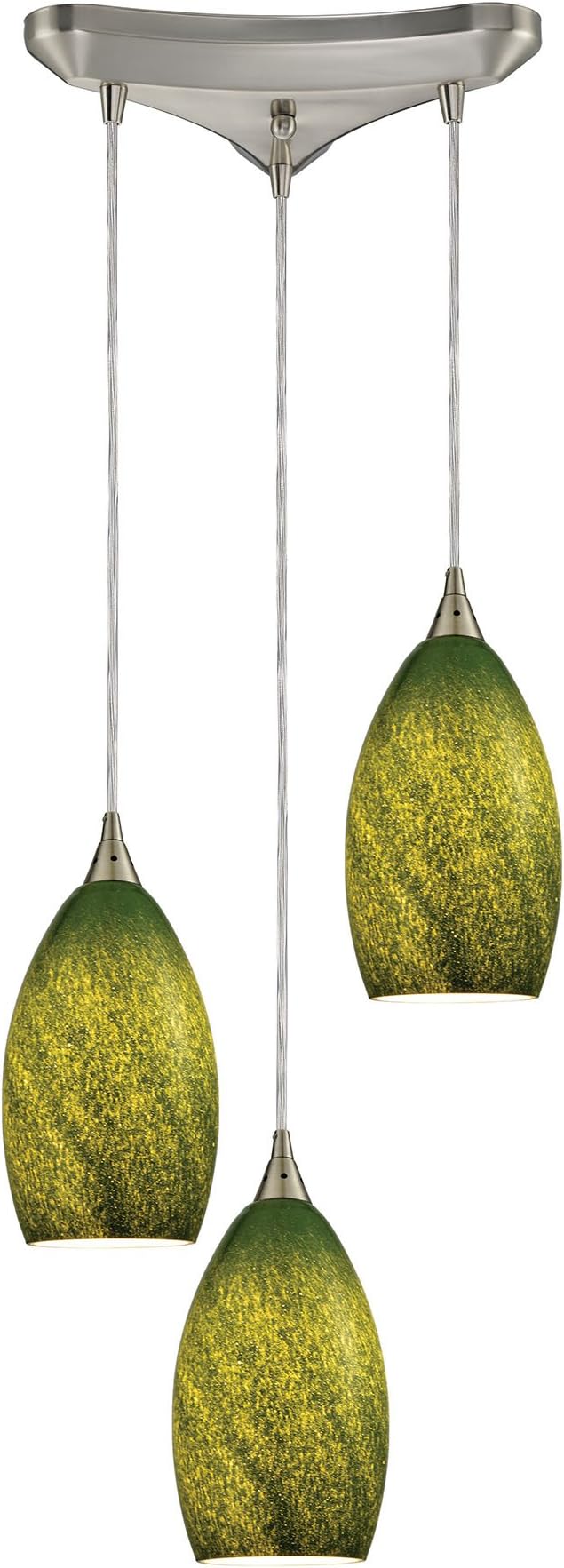 10510/3GRS Pendant Light, Satin Nickel