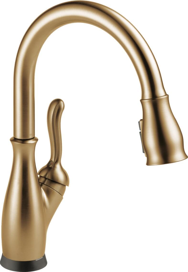 Delta Faucet Leland Touch Kitchen Faucet Gold, Gold Kitchen Faucets with Pull Down Sprayer, Kitchen Sink Faucet, Touch Faucet for Kitchen Sink, Delta Touch2O Technology, Champagne Bronze 9178T-CZ-DST