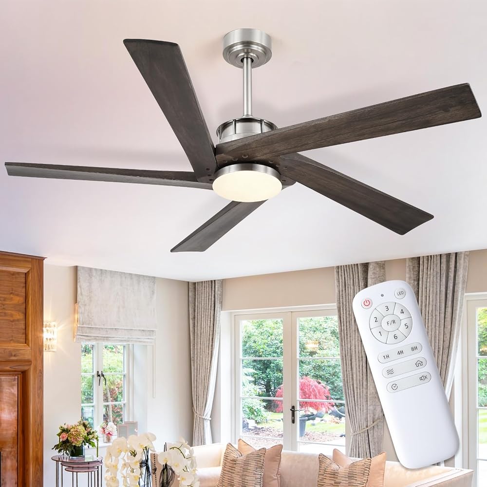 Wood Ceiling Fans with Lights - 60