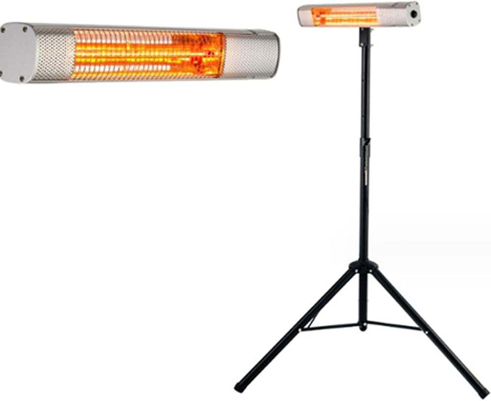 Heaters for Patio, Multifunction Heater, Aluminum Alloy Waterproof Can Be Wall-Mounted or Standing Electric Patio Heater, Suitable for Outdoor Use in Courtyards Bring Support
