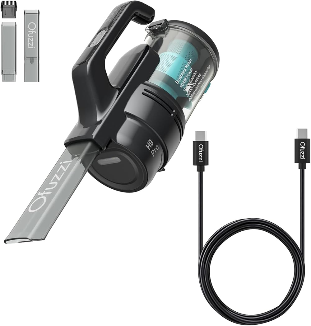 Ofuzzi H9 Pro Handheld Vacuum and Fast Charging Cable