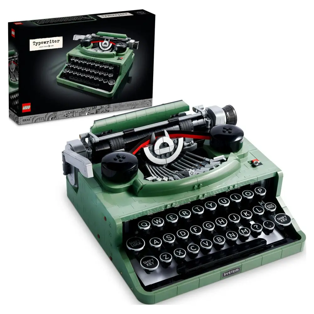 LEGO Ideas Typewriter 21327 Building Kit; Collectible Display Model for Adults That Sparks Nostalgic Memories; Unique Gift Idea for LEGO Fans, Writers and Lovers of All Things Retro (2,079 Pieces)