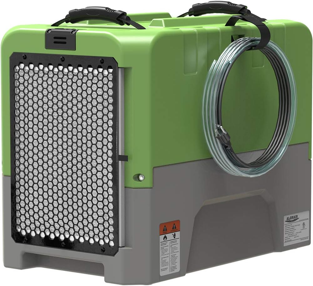 ALORAIR 180 Pint Commercial Dehumidifier with Pump for Basement Warehouse & Job Sites, Large Space Crawl Space Dehumidifier for Efficient Water Damage Restoration,5 Years Limited Warranty, Green