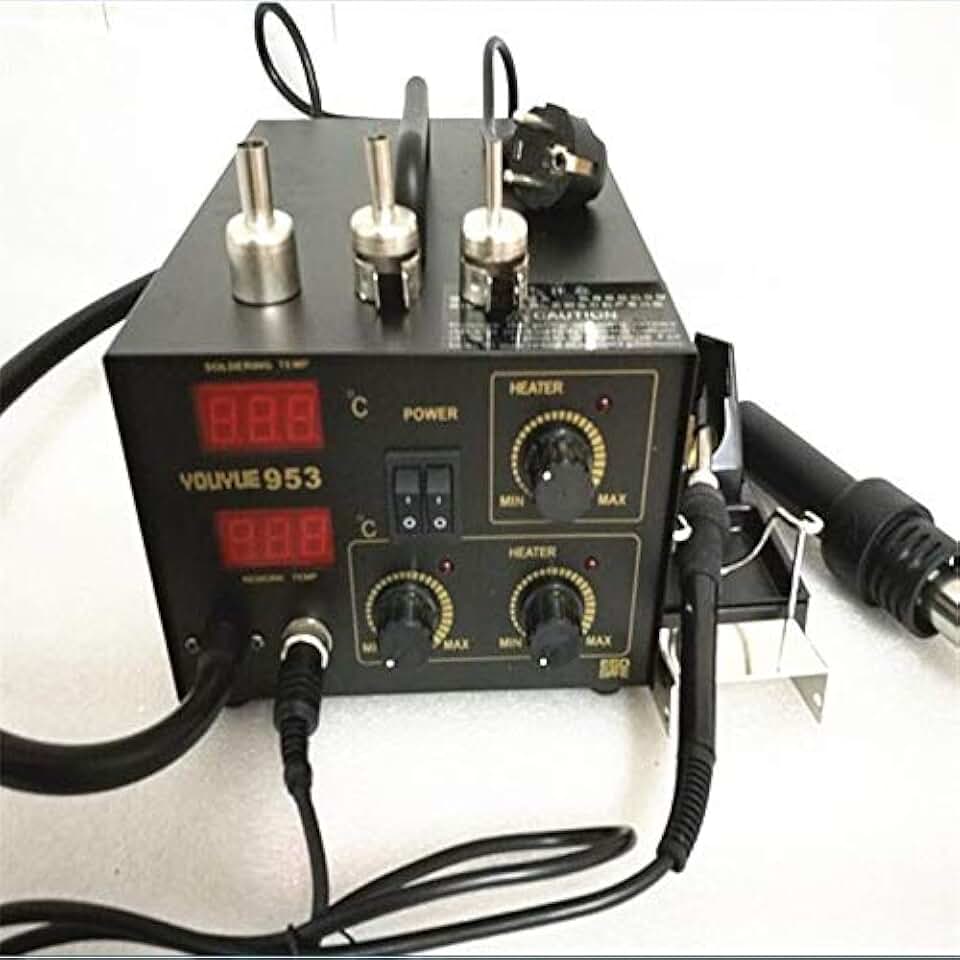 Soldering BGA demolition welding soldering station dual digital display hot air gun hot air soldering iron + 2 IN1 600W With 3 air nozzles - CN