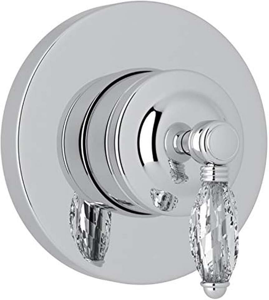 Rohl A2700NLCAPCTO Kit Trim Package for Country Bath Four Port Three Direction Diverter Trim Only New Style with Crystal Lever and Sleeve, Polished Chrome