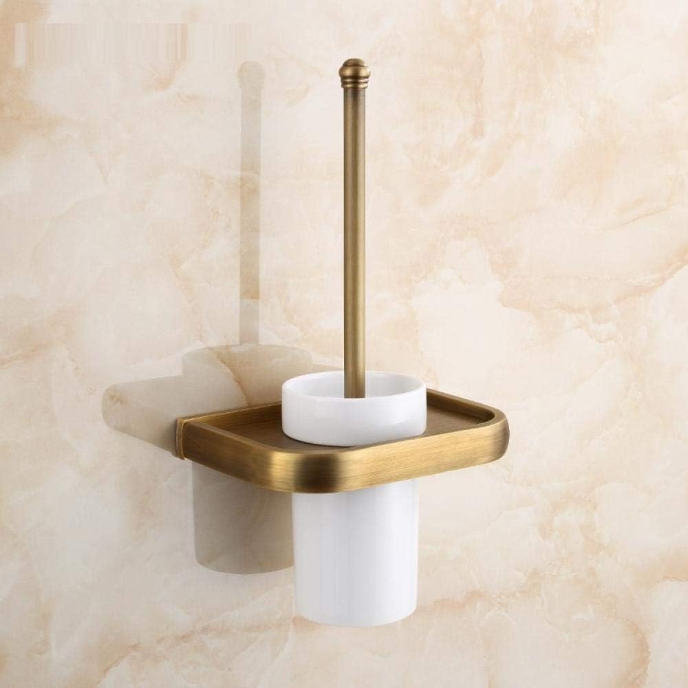 Brush Style Toilet Brush Holder & Toilet Brush Holder 4 Solid Brass Toilet Brush Holder Construction Base Ceramic Cup Antique Brass/Golden/Rose Golden/Oil Rubbed Bronze-Antique Commemoration Day