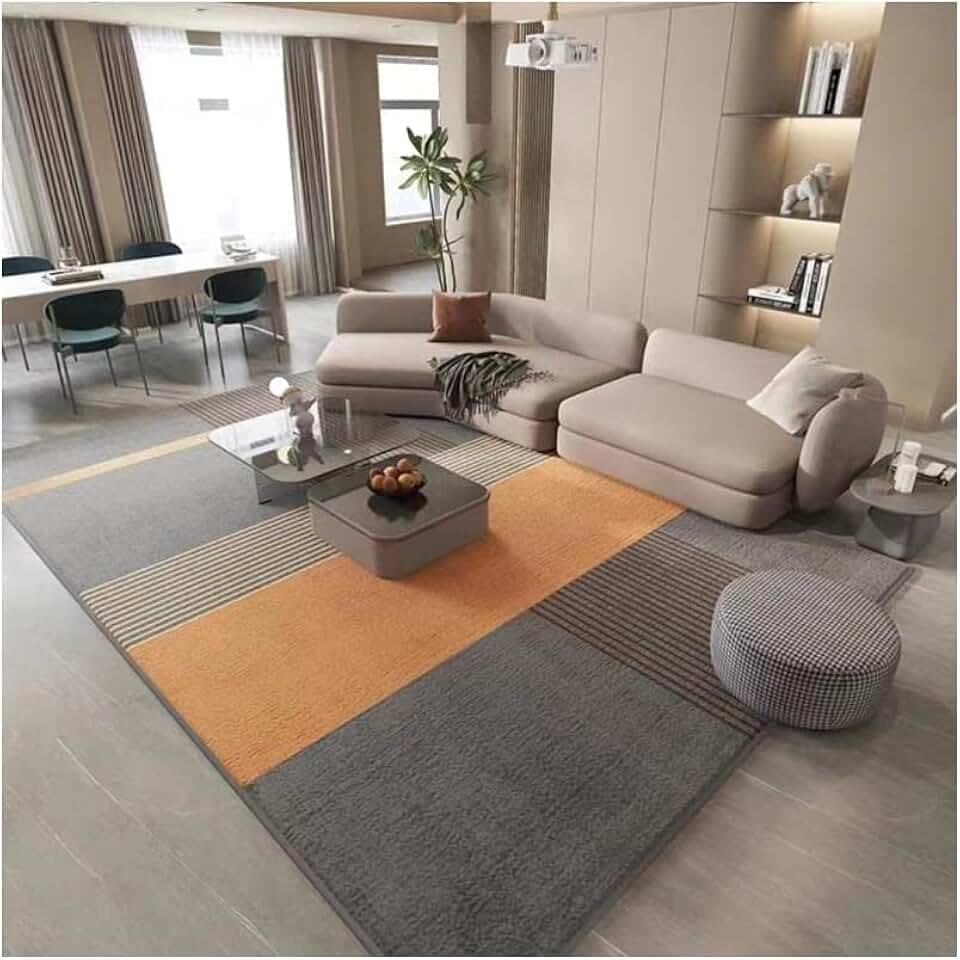 OLOTU Modern Design Heated Area Rug Heated Floor Mats with Temperature Adjustable Carbon Crystal Electric Heated Carpet Under Desk