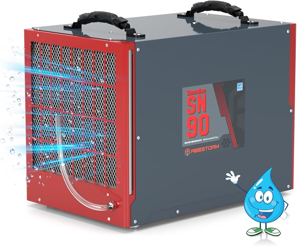 Abestorm Commercial Dehumidifier,198 Pint Dehumidifier with Drain Hose for Basements,Crawl Spaces,and Whole House,Energy Star Listed,Covers up to 2,600 Sq Ft,Auto Defrost,Memory Start,5-Year Warranty