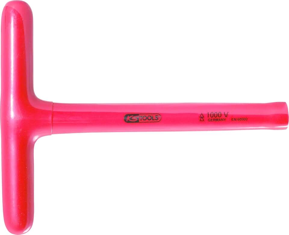 KS Tools 117.2423 T-grip socket wrench with protective insulation, 5mm