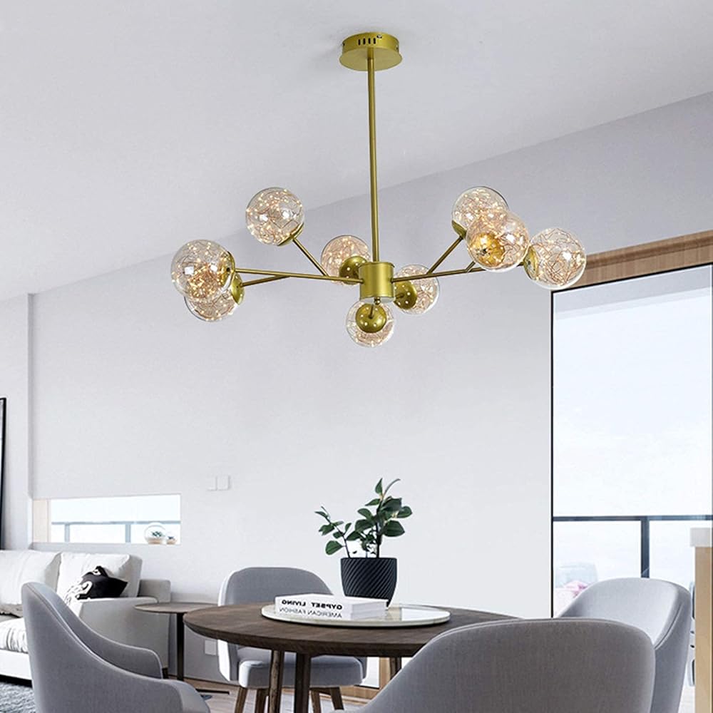 Chandeliers，Adjustable Led Branch Pendant Light,Simple and Modern Personalized Pendant Lighting for Living Room Dining Room Bedroom Office,Three-Color Light Change,12Light