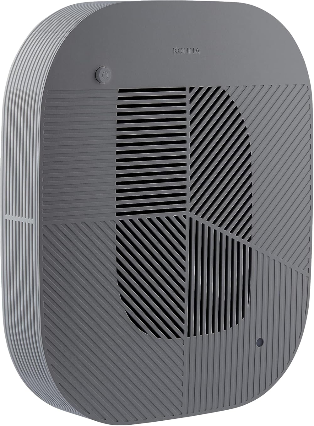 KOMMA Lov Air Purifier for Bedroom, 3.1 inch Slim Wall mount & Stylish Standing type, Hepa Filter Air Cleaner, Remove Fine Dust, Smoke. (LightCharcoal)