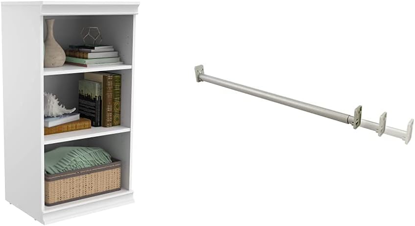 ClosetMaid Modular Storage Shelf Unit Bundle with Adjustable Hanging Rod | SuiteSymphony (8891)