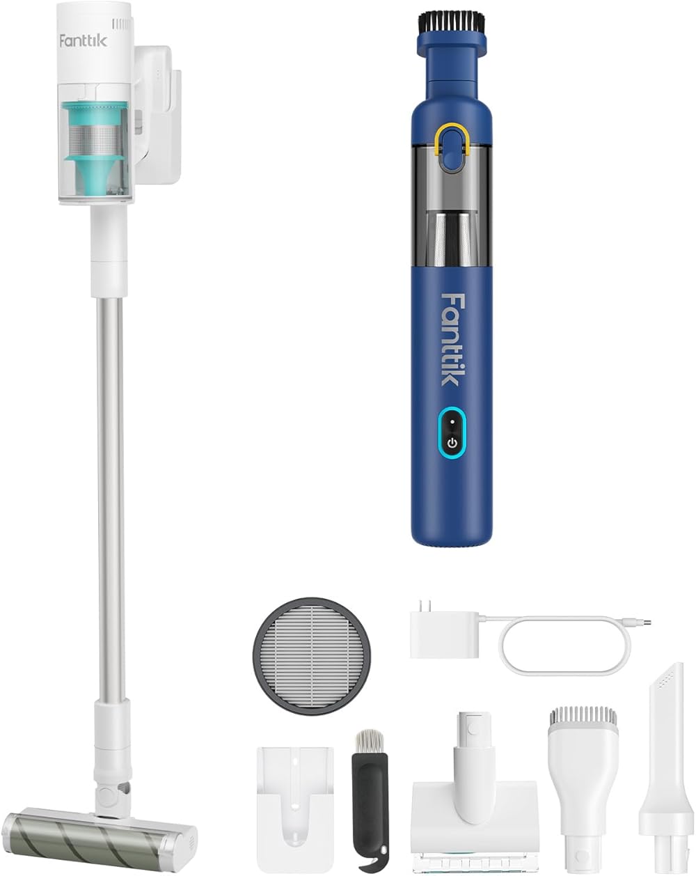 Fanttik Storm 10 Pro Cordless Stick Vacuum and V8 Mate Cordless Car Vacuum