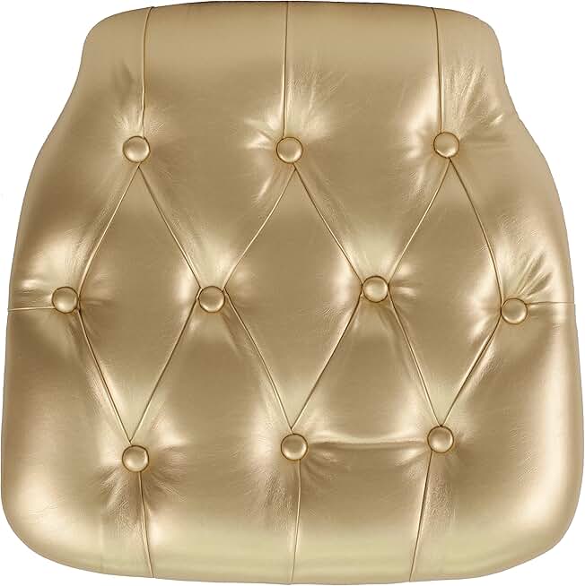 Flash Furniture Louise 20 Pack Hard Gold Tufted Vinyl Chiavari Chair Cushion